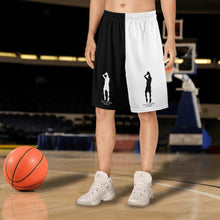 Load image into Gallery viewer, DCYG Mens Black  &amp; White  Mesh Basketball Shorts &amp; Running Short Pants
