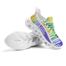 Load image into Gallery viewer, DCYG Drip Purple, Red , Green, Yellow &amp; White S1 Mens Premium M-sole Sneakers
