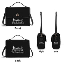 Load image into Gallery viewer, DCYG 24 FX Baddies White Logo &amp; Black PU Leather Satchel Bag
