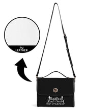 Load image into Gallery viewer, DCYG 24 FX Baddies White Logo &amp; Black PU Leather Satchel Bag
