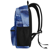 Load image into Gallery viewer, DCYG White Logo &amp; Blue Denim Polyester Vintage Backpack
