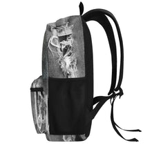 Load image into Gallery viewer, DCYG Grey Denim &amp; White Logo Polyester Vintage Backpack
