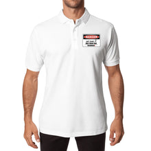 Load image into Gallery viewer, DCYG Caution Danger Logo  Adult Men Half printed Cotton Polo Shirt
