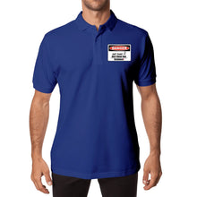 Load image into Gallery viewer, DCYG Caution Danger Logo  Adult Men Half printed Cotton Polo Shirt
