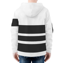 Load image into Gallery viewer, DEI  Black Logo &amp; Black Mens All Over Print Classic Zip Hoodie

