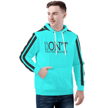 Load image into Gallery viewer, DONT D4XV  Black Logo  &amp; Light Blue Mens All Over Print Warm Velvets Pair Of Hoodie
