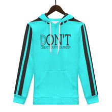 Load image into Gallery viewer, DONT D4XV  Black Logo  &amp; Light Blue Mens All Over Print Warm Velvets Pair Of Hoodie
