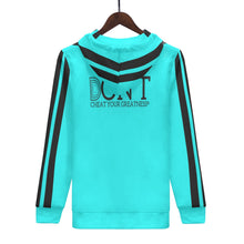 Load image into Gallery viewer, DONT D4XV  Black Logo  &amp; Light Blue Mens All Over Print Warm Velvets Pair Of Hoodie
