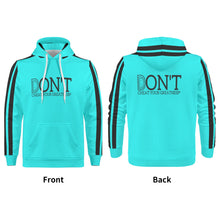 Load image into Gallery viewer, DONT D4XV  Black Logo  &amp; Light Blue Mens All Over Print Warm Velvets Pair Of Hoodie
