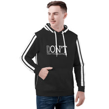Load image into Gallery viewer, DONT D4XV White Logo, Stripes &amp; Black  Mens All Over Print Warm Velvets Pair Of Hoodie
