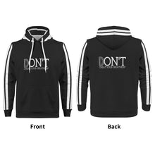 Load image into Gallery viewer, DONT D4XV White Logo, Stripes &amp; Black  Mens All Over Print Warm Velvets Pair Of Hoodie
