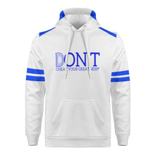 Load image into Gallery viewer, DONT D4XV Blue Logo, Stripes &amp; White Mens All Over Print Warm Velvets Pair Of Hoodie
