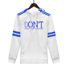 Load image into Gallery viewer, DONT D4XV Blue Logo, Stripes &amp; White Mens All Over Print Warm Velvets Pair Of Hoodie
