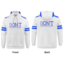 Load image into Gallery viewer, DONT D4XV Blue Logo, Stripes &amp; White Mens All Over Print Warm Velvets Pair Of Hoodie
