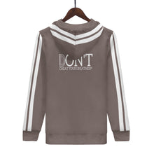Load image into Gallery viewer, DONT D4XV White Logo, Stripes &amp; Grey Mens All Over Print Warm Velvets Pair Of Hoodie
