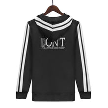 Load image into Gallery viewer, Dont D4XV  White  Logo, Stripes &amp;  Black Mens All Over Print Warm Velvets Pair Of Hoodie

