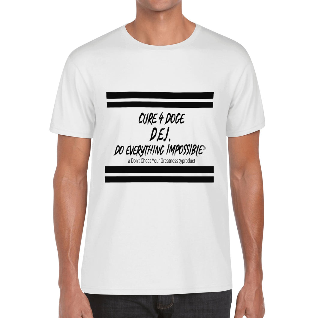 Cure 4 Doge Black Logo & Strips Back Printing T-Shirt