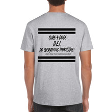 Load image into Gallery viewer, Cure 4 Doge Black Logo &amp; Strips Back Printing T-Shirt
