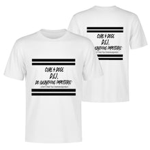 Load image into Gallery viewer, Cure 4 Doge Black Logo &amp; Strips Back Printing T-Shirt
