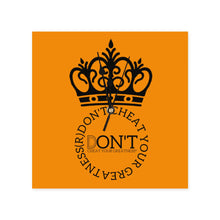 Load image into Gallery viewer, Royalty 24 Black Logo &amp; Orange PVC and Square Wall Clock - No scale for Living Room Office
