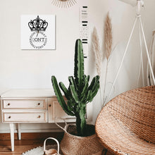 Load image into Gallery viewer, Royalty 24 Black Logo &amp; White PVC and Square Wall Clock - No scale for Living Room Office
