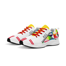 Load image into Gallery viewer, DEI SL25 Black Logo, Red Stripes &amp; Multi Color Design Adult EVA Mesh Walking Running Shoes
