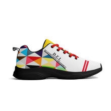 Load image into Gallery viewer, DEI SL25 Black Logo, Red Stripes &amp; Multi Color Design Adult EVA Mesh Walking Running Shoes
