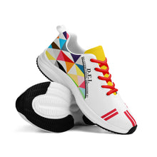 Load image into Gallery viewer, DEI SL25 Black Logo, Red Stripes &amp; Multi Color Design Adult EVA Mesh Walking Running Shoes
