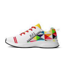 Load image into Gallery viewer, DEI SL25 Black Logo, Red Stripes &amp; Multi Color Design Adult EVA Mesh Walking Running Shoes
