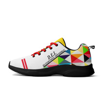 Load image into Gallery viewer, DEI SL25 Black Logo, Red Stripes &amp; Multi Color Design Adult EVA Mesh Walking Running Shoes

