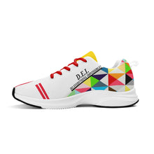 Load image into Gallery viewer, DEI SL25 Black Logo, Red Stripes &amp; Multi Color Design Adult EVA Mesh Walking Running Shoes
