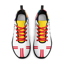 Load image into Gallery viewer, DCYG SL25  Black Logo, Red Stripes &amp; Multi Color Design Adult EVA Mesh Walking Running Shoes
