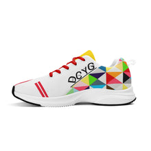 Load image into Gallery viewer, DCYG SL25  Black Logo, Red Stripes &amp; Multi Color Design Adult EVA Mesh Walking Running Shoes
