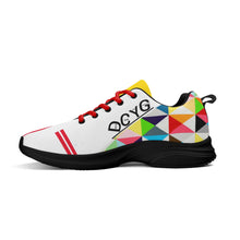Load image into Gallery viewer, DCYG SL25  Black Logo, Red Stripes &amp; Multi Color Design Adult EVA Mesh Walking Running Shoes
