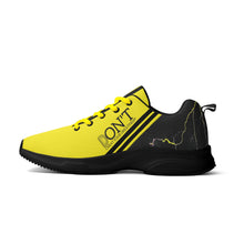 Load image into Gallery viewer, Striker 25s Black Logo &amp; Yellow Adult EVA Mesh Walking Running Shoes
