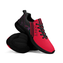 Load image into Gallery viewer, Striker 25s Black Logo &amp; Red Adult EVA Mesh Walking Running Shoes
