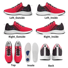 Load image into Gallery viewer, Striker 25s Black Logo &amp; Red Adult EVA Mesh Walking Running Shoes
