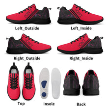 Load image into Gallery viewer, Striker 25s Black Logo &amp; Red Adult EVA Mesh Walking Running Shoes
