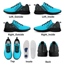 Load image into Gallery viewer, Striker 25s Black Logo &amp; Light Blue Adult EVA Mesh Walking Running Shoes
