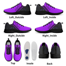 Load image into Gallery viewer, Striker 25s Black Logo &amp; Purple Adult EVA Mesh Walking Running Shoes
