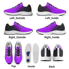 Load image into Gallery viewer, Striker 25s Black Logo &amp; Purple Adult EVA Mesh Walking Running Shoes
