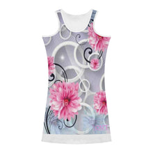 Load image into Gallery viewer, 25 SX Gray , Pink  &amp; Pink Logo  Womens Summer Dresses Sexy Wrap Hip Mini Slim Fitted Dress
