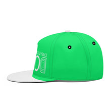 Load image into Gallery viewer, UX White Logo Neon Green &amp; White Snapbacks
