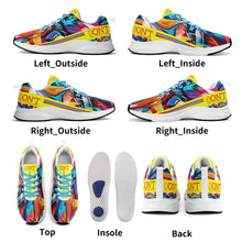 Load image into Gallery viewer, UX Red Logo, Blue , Red Strips &amp; Yellow Adult EVA Mesh Walking Running Shoes
