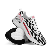 Load image into Gallery viewer, UX Red Logo, Black, Red Strips &amp; White Adult EVA Mesh Walking Running Shoes

