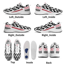 Load image into Gallery viewer, UX Red Logo, Black, Red Strips &amp; White Adult EVA Mesh Walking Running Shoes

