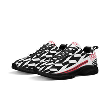 Load image into Gallery viewer, UX Red Logo, Black, Red Strips &amp; White Adult EVA Mesh Walking Running Shoes
