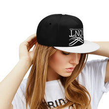 Load image into Gallery viewer, UX White Logo Black &amp; White Snapbacks
