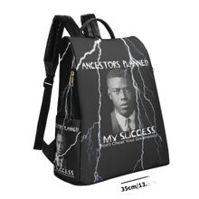 Load image into Gallery viewer, Ancestors Black, Male, White Logo, Lightning &amp; Black Backpack Nursing Bag
