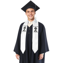 Load image into Gallery viewer, Ancestors Black, Male, Black Logo &amp; White Graduate Ribbon Class of 2026 as Congrats Grad Party Decoration
